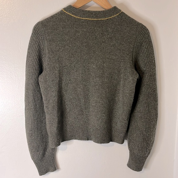 Rag & Bone 100% Cashmere Yorke Army Green Crewneck Sweatshirt Sweater Sz XS - Picture 9 of 9